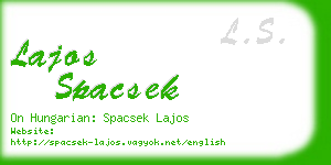 lajos spacsek business card